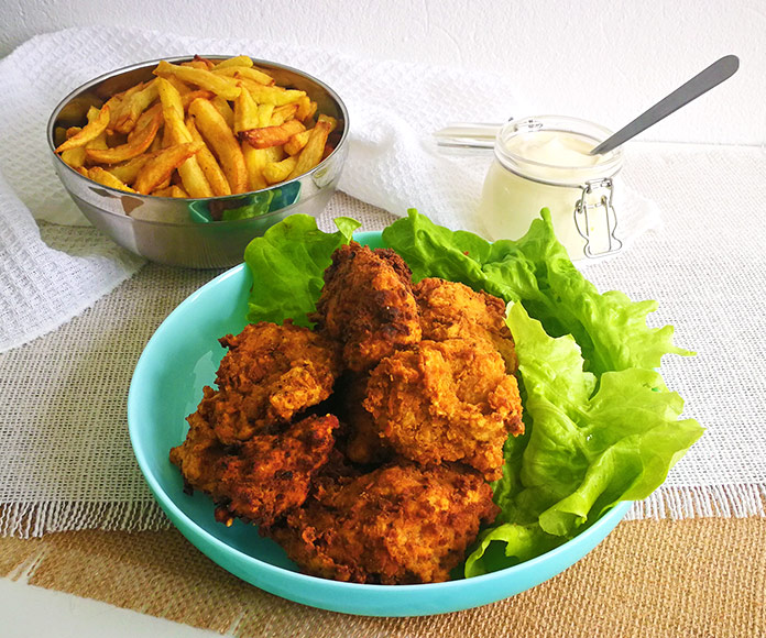 Pollo frito vegano estilo KFC