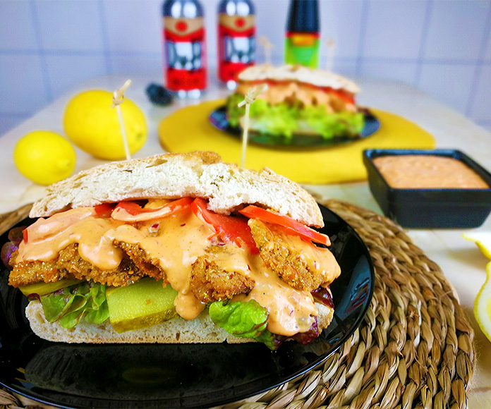 Bocadillos Po' Boy de setas ostra